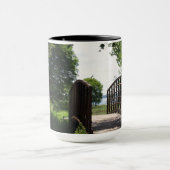 レイクランドのパーカー湖の橋の写真 マグカップ (中央)