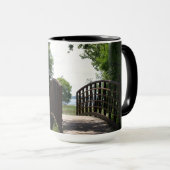 レイクランドのパーカー湖の橋の写真 マグカップ (正面右)