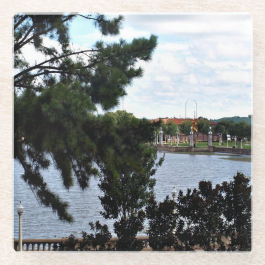 レイクランドのレイク鏡越しに見る ガラスコースター (正面)