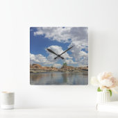 レイクランドスケープフォトカームウォータープレスコットアリゾナ スクエア壁時計 (ホーム)