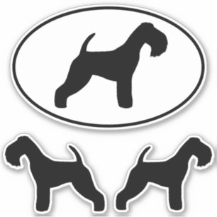 レイクランドテリアドッグシルエットビニールステッカーセット シール