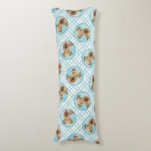 レイクランドテリア絵を描ーのかわいいオリジナルドッグアート ボディピロー (正面縦)