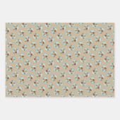 レイクランドテリア絵を描ーのかわいいオリジナルドッグアート ラッピングペーパーシート (正面3)