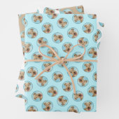 レイクランドテリア絵を描ーのかわいいオリジナルドッグアート ラッピングペーパーシート (インサイチュ)