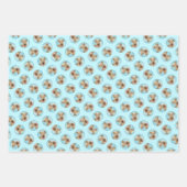 レイクランドテリア絵を描ーのかわいいオリジナルドッグアート ラッピングペーパーシート (正面)