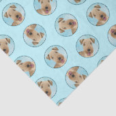 レイクランドテリア絵を描ーのかわいいオリジナルドッグアート 薄葉紙 (詳細)