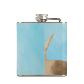 レイクランドテリア絵画ズ – かわいいオリジナルドッグアート フラスク (裏面)