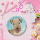 レイクランドテリア絵画ズ – かわいいオリジナルドッグアート ペーパープレート (パーティー)