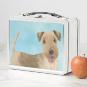レイクランドテリア絵画ズ – かわいいオリジナルドッグアート メタルランチボックス (インサイチュ)