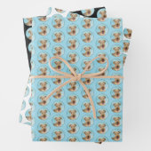 レイクランドテリア絵画ズ – かわいいオリジナルドッグアート ラッピングペーパーシート (インサイチュ)