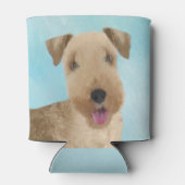 レイクランドテリア絵画ズ – かわいいオリジナルドッグアート 缶クーラー (裏面)