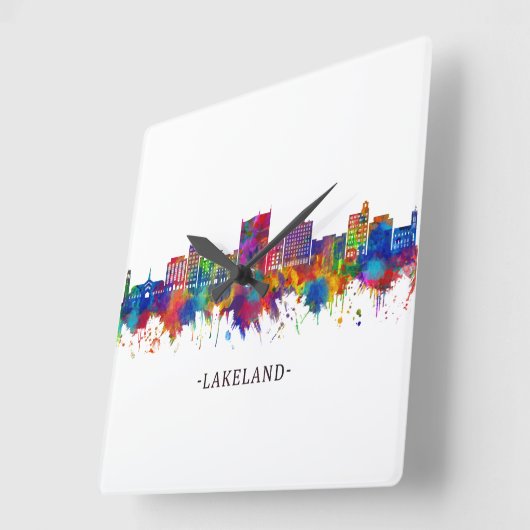 レイクランドフロリダスカイライン スクエア壁時計 (傾斜)