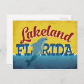 レイクランドフロリダドルフィンレトロヴィンテージトラベル ポストカード (正面/裏面)