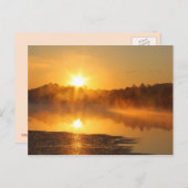 レイクリフレクション日の出はがき ポストカード (正面/裏面)