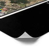 レイクリームストーンテキサス州衛星ポスターマップ ポスター (角)