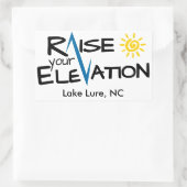 レイクルアー – 仰角ステッカーを上げる 長方形シール (バッグ)