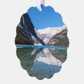 レイクルイズ湖での反射 – Banff NP，カナダ オーナメントカード (左)