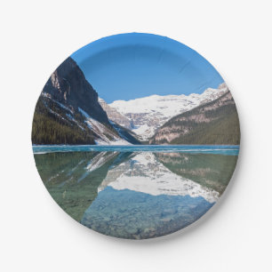 レイクルイズ湖での反射 – Banff NP，カナダ ペーパープレート