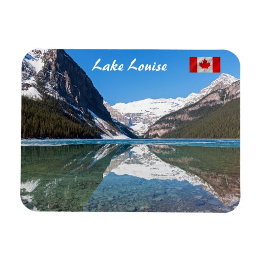 レイクルイズ湖での反射 – Banff NP，カナダ マグネット (横)