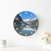 レイクルイズ湖での反射 – Banff NP，カナダ ラージ壁時計 (ホーム)