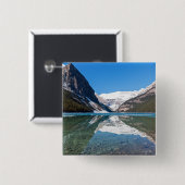 レイクルイズ湖での反射 – Banff NP,カナダ 缶バッジ (正面&裏面)