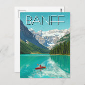 レイクルイズ湖アットバンフ国立公園カナダ ポストカード (正面/裏面)