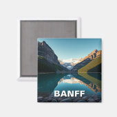 レイクルイズ湖アットバンフ国立公園カナダ マグネット (正面/裏面)