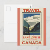 レイクルイズ湖カナダヴィンテージ旅行ポスター ポストカード (正面/裏面)
