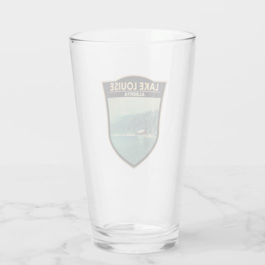 レイクルイセアルバータカナダトラベルアートヴィンテージ タンブラーグラス (裏面)