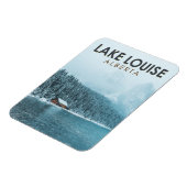 レイクルイセアルバータカナダトラベルアートヴィンテージ マグネット (左側)