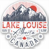 レイクルイセアルバータカナダトラベルスキーのお土産 シール (正面)