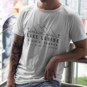 レイクルイセアルバータカナダミニマリストお土産 Tシャツ