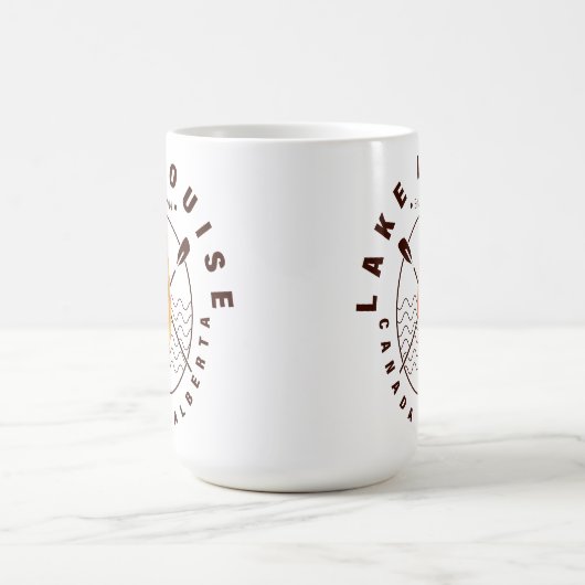 レイクルイセカナダアルベルタカヤックレトロ土産 コーヒーマグカップ (中央)