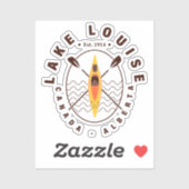 レイクルイセカナダアルベルタカヤックレトロ土産 シール (シート)