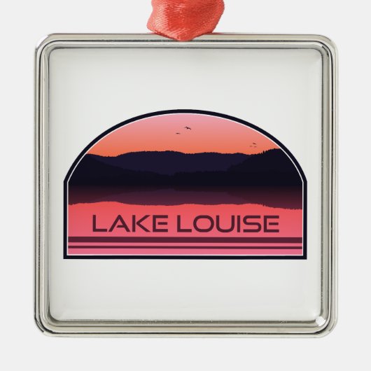 レイクルイセバンフナショナルパークレッドサンライズ メタルオーナメント (正面)