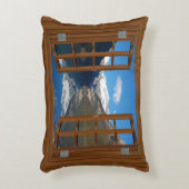 レイクルイーズ山反射レイクウフェイクィンドウ アクセントクッション (正面(垂直))