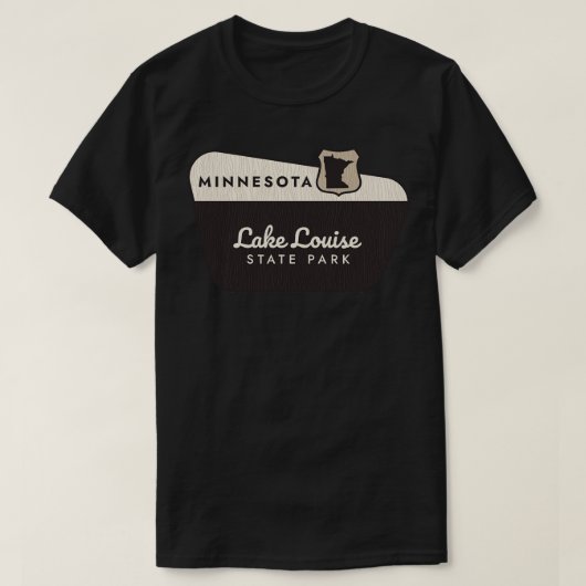 レイクルイーズ州パークミネソタウェルカムサイン Tシャツ (デザイン正面)