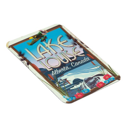 レイクルイーズ、アルベルタカナダ旅行ポスター マグネット (右側)