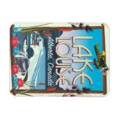 レイクルイーズ、アルベルタカナダ旅行ポスター マグネット (横)