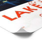 レイクルーズカナディアンロッキー～ヴィンテージトラベル ポスター (角)