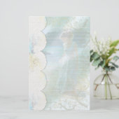 レイクレースフェイクの女性が並んだ 便箋 (スタンド正面)