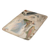 レイクロッジフライフィッシングヴィンテージトラウフィッシュマウンテン バスマット (アングル)