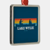 レイクワイリーノースカロライナサウスカロライナ州カヌー メタルオーナメント (右)