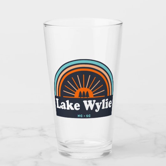 レイクワイリーノースカロライナ州サウスカロライナ虹 タンブラーグラス (正面)