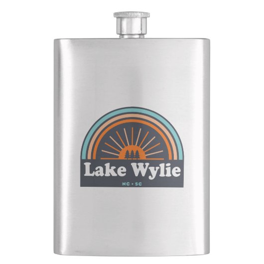 レイクワイリーノースカロライナ州サウスカロライナ虹 フラスク (正面)