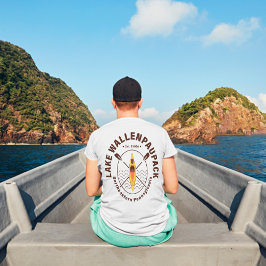 レイクワレンパウパックペンシルバニアカヤック魚釣り Tシャツ