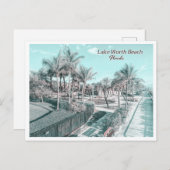 レイクワースビーチ – パームビーチフロリダ ポストカード (正面/裏面)
