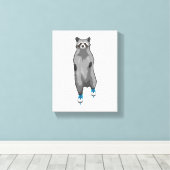 レイクーンアットアイススケートで滑るウィズアイススケート キャンバスプリント (インサイチュ (ウッドフロア))