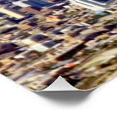 レイク付きシカゴダウンタウンの航空写真 ポスター (コーナー)