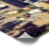 レイク付きシカゴダウンタウンの航空写真 ポスター (角)